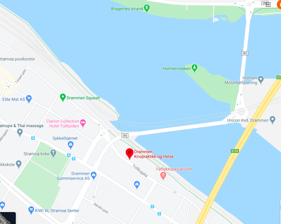 Kart / Et tverrfaglig behandlingstilbud / Drammen Kiropraktikk og Helse / Kiropraktor