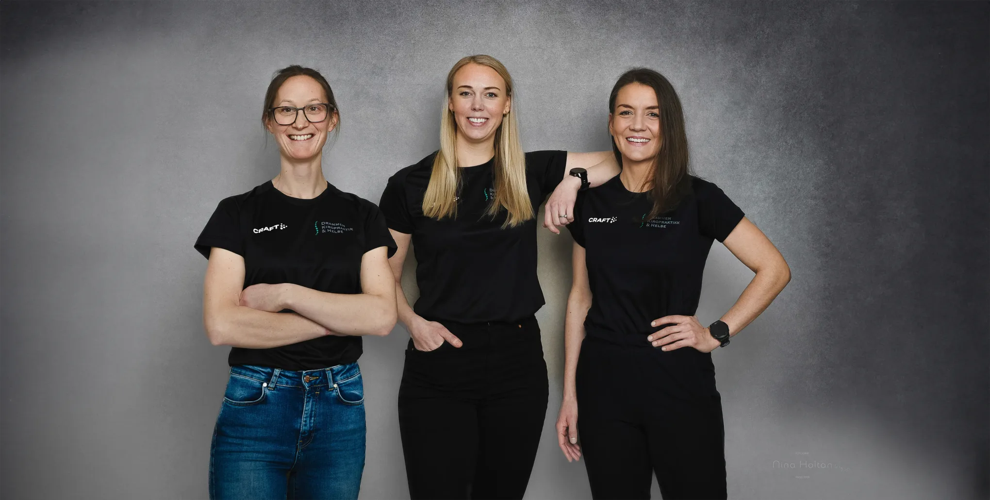 Camilla Viken / Katrine Tanberg / Sandra Furøy / Et tverrfaglig behandlingstilbud / Drammen Kiropraktikk og Helse / Kiropraktor og fysioterapeut
